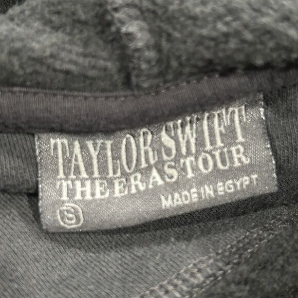 Taylor Swift The Eras Tour Official Hoodie Womens Small‎ Gray Black Swifties Fan - Picture 16 of 16